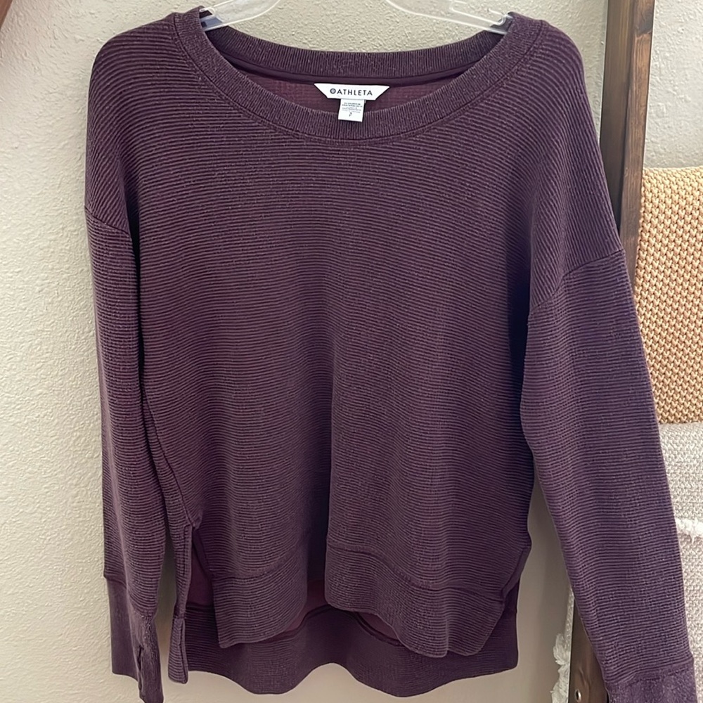 Athleta Waffle Knit Sweatshirt